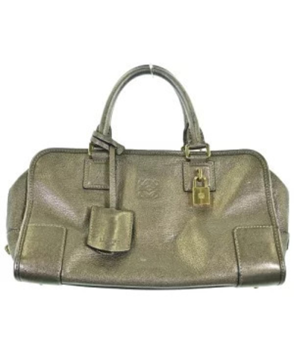 Loewe Amazona top handle bag leather handles embossed Anagram logo